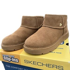 Skechers Slip-Ins On-The-Go Joy Women’s Tan Booties / Boots Size 6.5